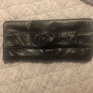 Banana Republic black leather tote